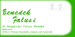 benedek falusi business card